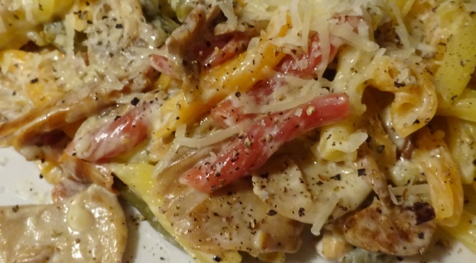 Pasta mit Pilzen und Knoblauch (JO)